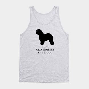 Old English Sheepdog Black Silhouette Tank Top